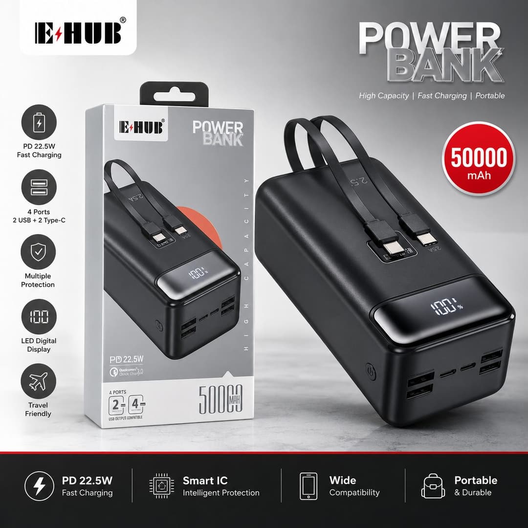 E-Hub 50000mah power bank
